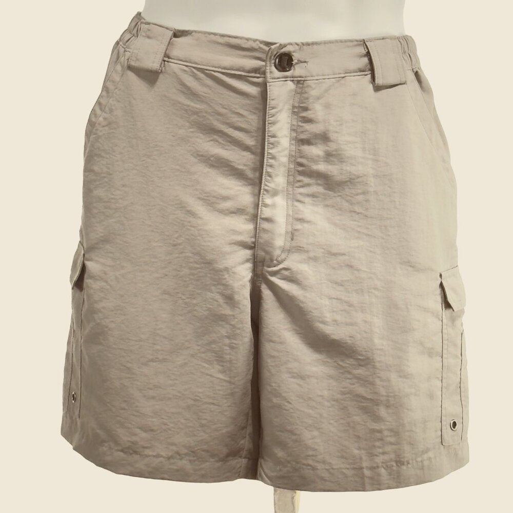 REEL LEGENDS PERFORMANCE OUTFITTERS Mens Shorts Gray 7 Pocket Cargo Pants Size L